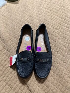 Calvin Klein Black Leather Loafers